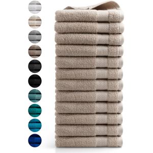 Handdoek Hotel Collectie - 12 stuks - 50x100 - taupe