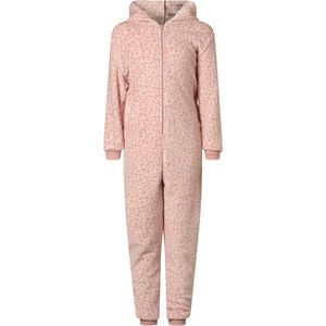 Cocodream meisjes onesie fleece - maat 128 - Panter - roze