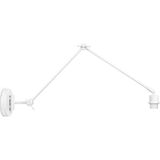 Home Sweet Home - Moderne wandlamp Shift voor lampenkap - Wit - 70/70/32cm - met verstelbare arm van Metaal - geschikt voor E27 LED lichtbron - voor lampenkap met doorsnede max.20cm