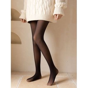 Warmepanty - Fleece panty - Winter panty - Thermo panty - Fleece legging - Warme panty - Zwart