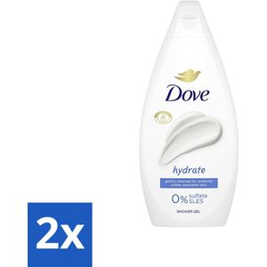 Dove Hydrate - Douchegel - Sulfaatvrij - 250 ml - Voordeelverpakking - 2 stuks