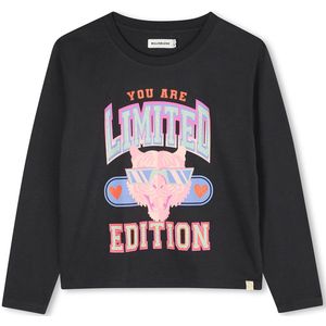 Billieblush - U21226 - T-shirt - Zwart - Lange Mouwen - Meisjes