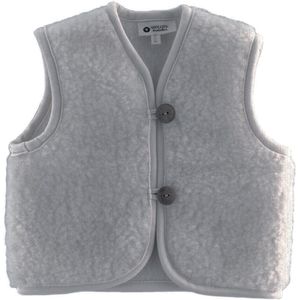 WOLLIES Amsterdam - Wollen Kinder Vest - 100% Merino Wol - 92-98 - Lichtgrijs