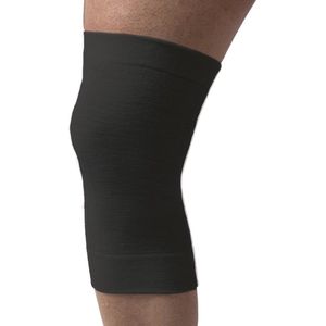 Thermische Kniebandage van Merinowol - Ondersteuning bij Artrose en Gewrichtspijn - Kniesteun voor Sport en Dagelijks Gebruik (Zwart)