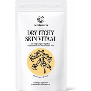 Sensipharm Dry Itchy Skin Vitaal - Voedingssupplement bij Eczeem, Psoriasis, Droge Huidproblemen en Jeuk - Natuurlijk - 90 Tabletten à 1000 mg