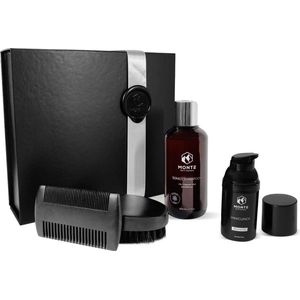 MONTE - Baardverzorging Giftset M Vinicunca - 4-delig - Baardshampoo+ [200ml] - Baardolie [30ml] - Baardkam - Baardborstel - Baardverzorgingset - Geschenkset mannen - Beard Care - Amberachtige en bloemige geur - Vaderdag cadeau voor man met baard