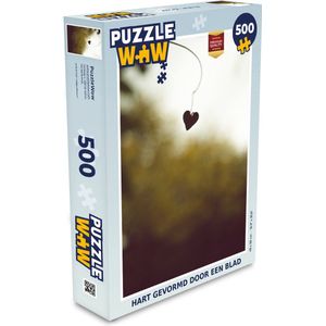 Puzzel Hartje - Bladeren - Herfst - Legpuzzel - Puzzel 500 stukjes