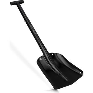 Navaris - Opvouwbare Aluminium Lichtgewicht Schep - Zwart - Verstelbaar 66-80 cm