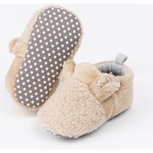 Steppies Babyslofjes Antislip Fleece - Warme slofjes voor je baby - Beige- Maat 20-21 (12-18 maanden, 13 cm)