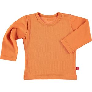 Baby t-shirt lange mouw oranje 50-56 biologisch jersey katoen