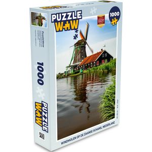 Puzzel Windmolen op de Zaanse Schans, Nederland - Legpuzzel - Puzzel 1000 stukjes volwassenen