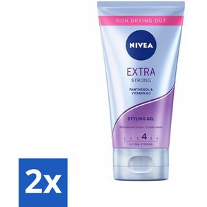 NIVEA - Stylingsgel - Extra Sterk - Betrouwbare Fixatie - 150 ml - Voordeelverpakking - 2 stuks