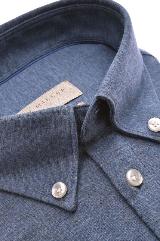 John Miller casual overhemd donkerblauw
