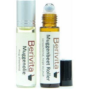 Combinatieset: Muggen Olie Roller 10ml en Na de Beet Muggen Roller 10ml - Set met Afwerende Muggenolie, zonder DEET + Na De Beet Roller, Verzachtend bij Muggenbulten en Insectenbeten