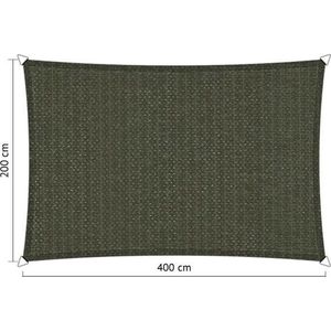 Shadow Comfort® Rechthoekige Schaduwdoek - UV Bestendig - Zonnedoek - 200 x 300 CM - Deep Grey