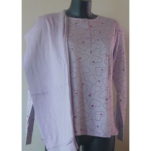 Dames Pyjama - Zomerpyjama – Stijlvol & Zacht -hartjes - Love - verkrijgbaar Roze / Blauw / Paars - S tot 3XL