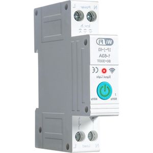 WiFi Smart Circuit Breaker - vermogensmeting - smart home - DIN-rail-energiemeter - afstandsbediening - 1P 63A - energiebesparing .
