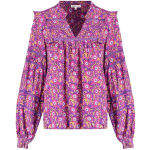 Harper & Yve Blouse Jess Ls Aw24j604 915 Flower Purple Dames Maat - M