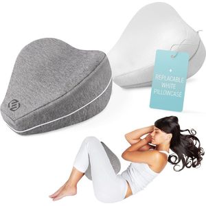 Equivera kniekussen voor in bed - kniekussen - beenkussen - kniekussen voor in bed zijslapers - kniekussen orthopedisch - kniekussen traagschuim