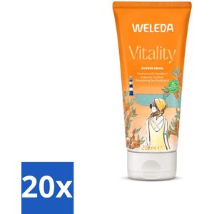 20 x WELEDA - Douchecrème Duindoorn Vitality - 200 ml - Douchecrème - Duindoorn - Natuurlijke Douchecrème - Biologische Douchecrème - Vitaliteit