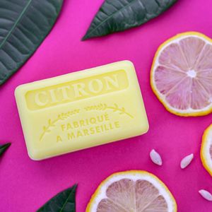 Citroen Savon de Marseille soap bar - zeep – Verfrissende & Natuurlijke Zeep, Vegan & Hydraterend, zomer geur 4x125g