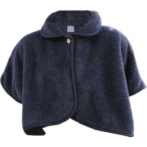 Warme fleece poncho voor dames - Geruite sjaal deken voor herfst en winter
