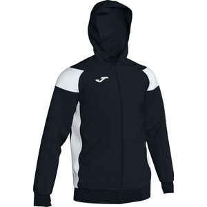Joma Crew III Jas Met Kap Kinderen - Zwart / Wit | Maat: 152