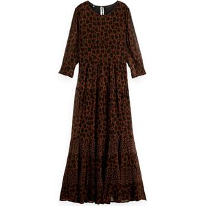 Scotch & Soda - Lange Jurk - Dierenprint - Dames