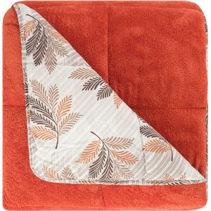 De Linde Home - Dekbed zonder Overtrek - Oranje - 2 in 1 Dekbed - Teddy - 160x220 cm