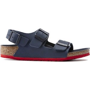 Birkenstock Milano Kids Sandalen Desert Soil Blue Red Narrow-fit | Blauw | Imitatieleer | Maat 32 | 1022211