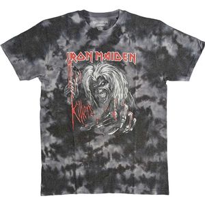 Iron Maiden - Ed Kills Again Heren T-shirt - M - Zwart/Grijs