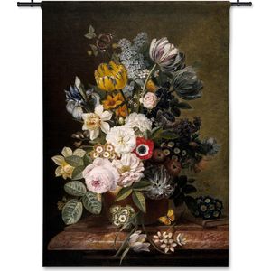 Wandkleed Stilleven met bloemen - Eelke Jelles Eelkema - 150x200 cm