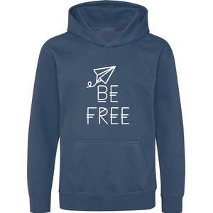 Be Friends Hoodie - Be free - Heren - Blauw - Maat S