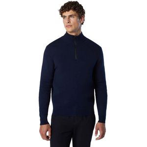 North Sails - 12GG Half-Zip Trui - Blauw - Gebreide Truien