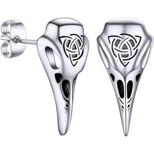 Noorse Viking Oorstekers Roestvrij Staal Wolf Hoofd/Thor Hamer/Kompas/Valknut Oor Sieraden Punk Oorbel Set voor Mannen Vrouwen