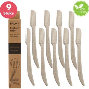 PALMY® Dermaplaning (9 stuks) Wenkbrauw Scheermesje - Mesje van Tarwestro - Scheermes Gezicht Intieme Streek - Wenkbrauw Trimmer Epileren Eyebrow Razor