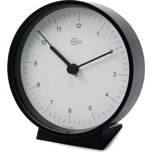 Barigo 615zw klok - zwart - messing zwart gelakt -  Ø 8,5 cm