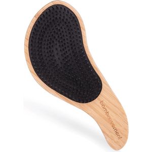 Ergonomische Bamboe Tangle Tamer Haarborstel - Veganistisch en Milieuvriendelijk met Gerecyclede Borstelharen