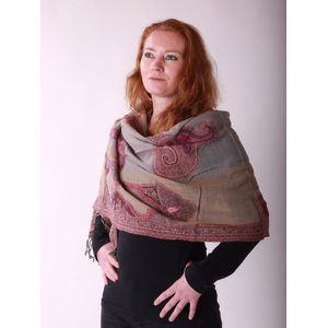 1001musthaves.com Wollen dames sjaal in pastel tinten 70 x 180 cm