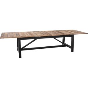 In And OutdoorMatch Eettafel Agatha - Uitschuifbare Eettafel - Iepenhout - 10 Persoons Tafel - Stijlvol Design