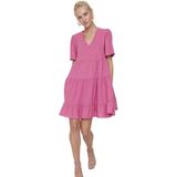 Trendyol Marineblauwe Mini-Geweven Mini-Jurk Met Wijde Uitsnijding Twoss20El0400