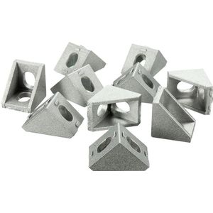 Aluminium Hoek Beugel Fittings - 20X20X17MM – 10 Stuks.