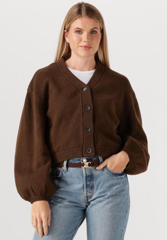 Moss Copenhagen - Mschzafina - Cardigan - Bruin - Biologisch Katoen