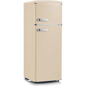Severin 8933 - Koelvriescombinatie vrijstaand - retro koelkast - beige