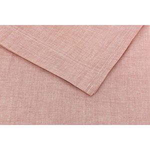 Luxe linnenlook katoen laken oud roze - 160x290 (eenpersoons) - zacht en ademend - fijn geweven - stijlvolle uitstraling - te gebruiken als onderlaken en bovenlaken