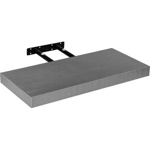 Muurplank - Wandplank zwevend - Wandplank - Draagvermogen 10 kg - MDF - Staal - Zilver - 30 x 23,5 x 3,8 cm