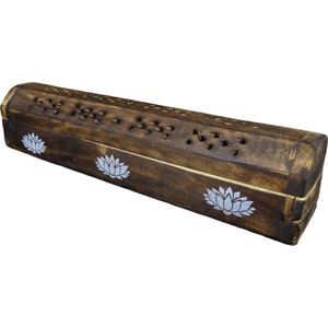 Wierook Brander - Wierookhouder - Kistje Bruin - Bloem
