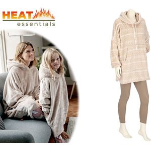 Snuggle - Huggle Hoodie - Fleece Deken - Beige - Oversized