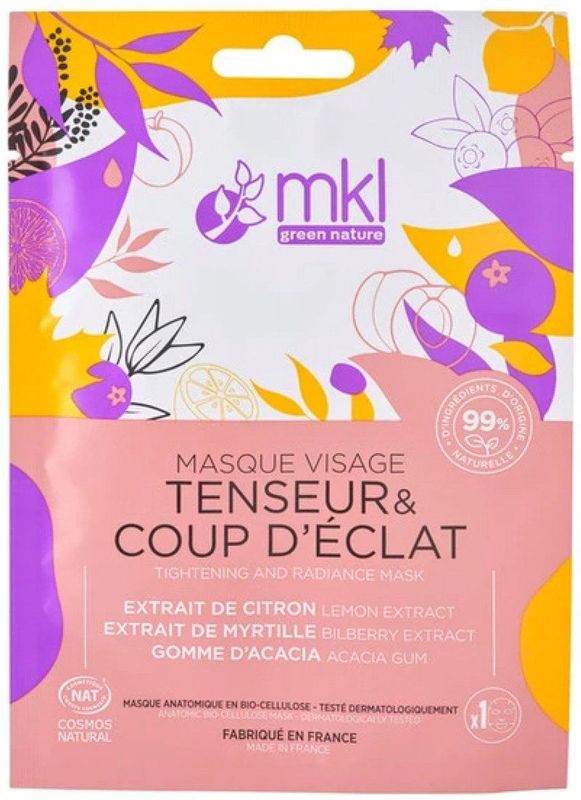 MKL - Tenseur Coup D'eclat - Gezichtsmasker - Cosmos NATURAL-gecertificeerd - 10 stuks