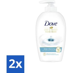 Dove Handzeep - Care & Protect - Diep Reinigend - 250 ml - Voordeelverpakking - 2 stuks